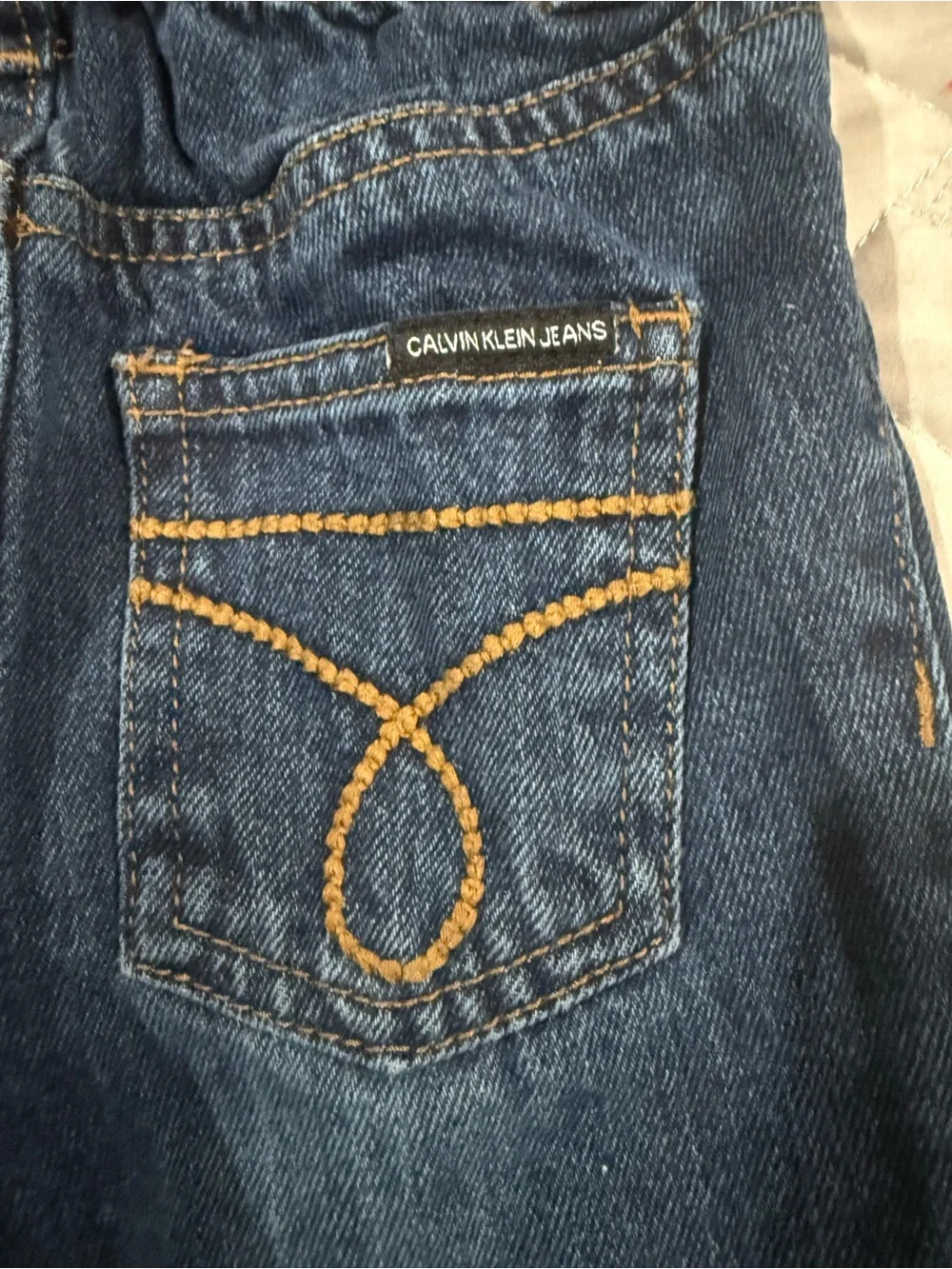 Calvin Klein Toddler Girls Jeans 18 Months Blue Denim Elastic Waist